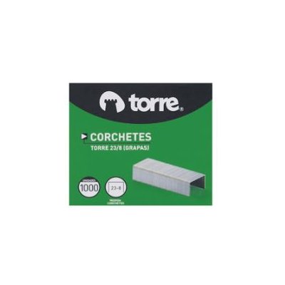 Corchetes Torre 50 Hojas 23/8 Caja de 1000 Unidades