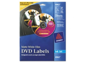 ETIQUETA AVERY 8962 DVD BL INKJET 2XHJ 20UDS