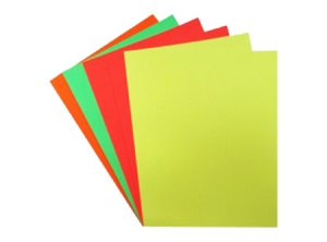 CARTULINA FLUORESCENTE 25X35 COLORES 6 HJS HAND