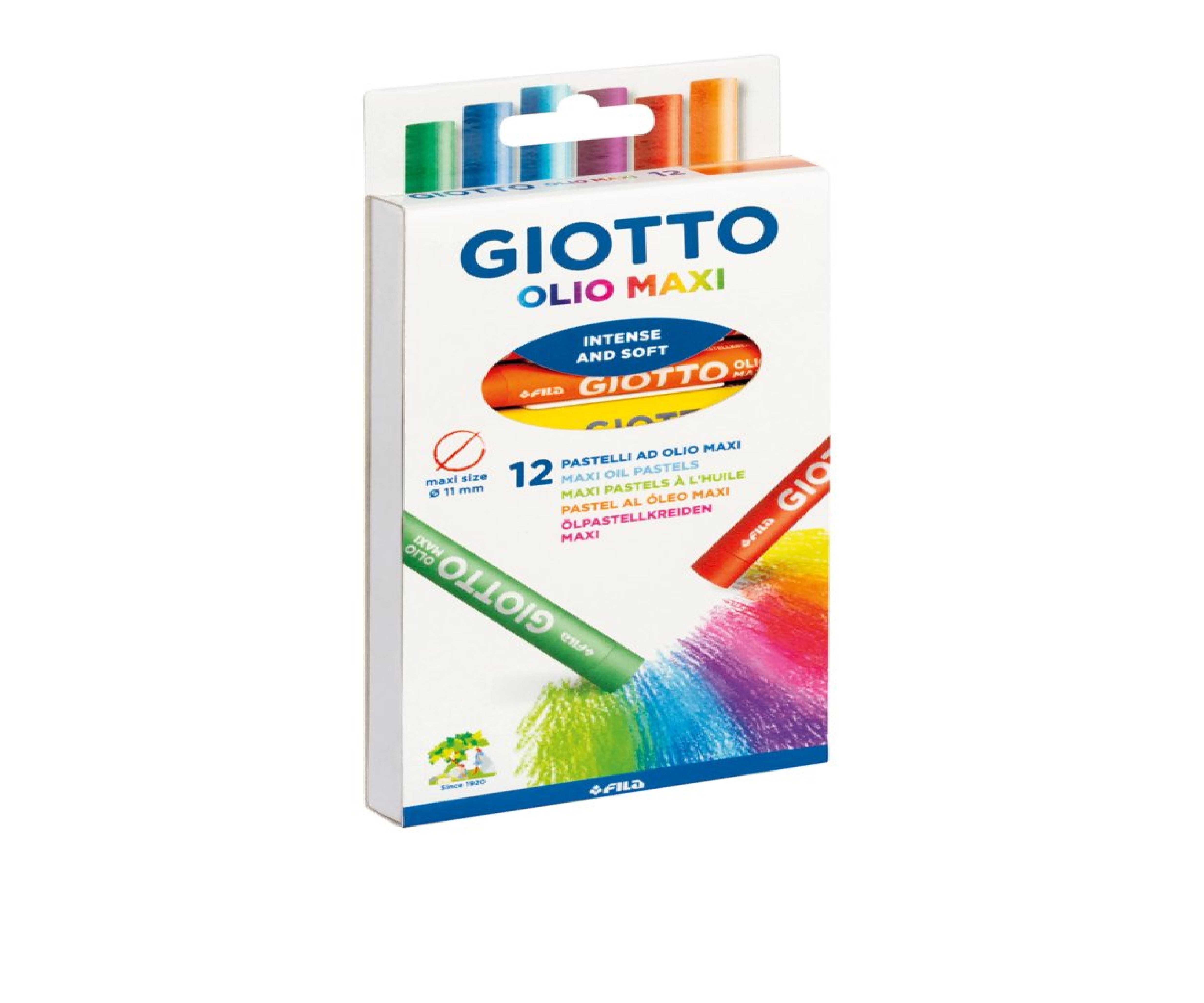 LAPIZ PASTEL GIOTTO 12 COLORES AL OLEO