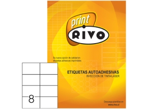 ETIQUETA INK/LASER 70X108-2C 25HJ RIVO 8 ET.XHJ