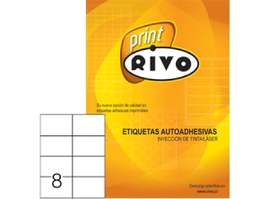 ETIQUETA INK/LASER 70X108-2C 50HJ RIVO 8 ET.XHJ