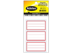 ETIQUETA MANUAL LI ROJA 35X70 MM 8 HJ 24 UN ADETEC