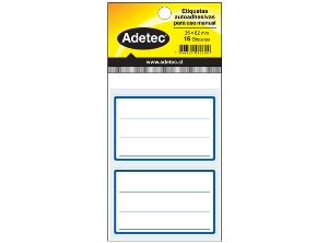 ETIQUETA MANUAL LI AZUL 53X82 MM 8 HJ 16 UN ADETEC