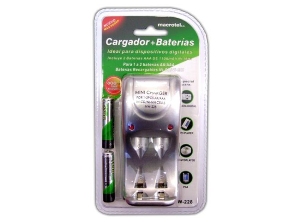 CARGADOR DE PILAS 1-2 P AA-AAA + 2 PAAA 1100 M