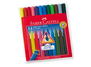 ROTULADOR FABER GRIP 12 COLORES