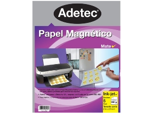 PAPEL MAGNETICO INK-JET MATE ADETEC 650GR 5 HJ PRECIO POR HOJA