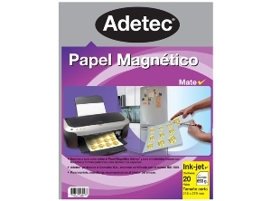 PAPEL MAGNETICO MATE INKJET CARTA 650GR 20H ADETEC