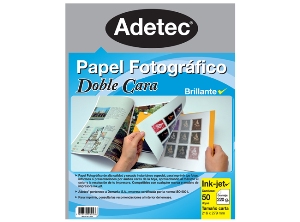 PAPEL FOTO BR D CARA INKJET CARTA 220GR 50H ADETEC