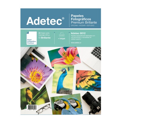Papel Foto Adetec Brillant Inkjet Carta 235 g 20 Hojas