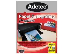 PAPEL FOTO MATE INKJET CARTA 235GR 50HJ ADETEC