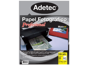 PAPEL FOTO MATE INKJET CARTA 270GR 50HJ ADETEC