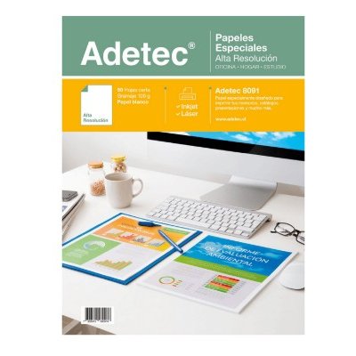 Papel Alta Resolución Adetec Mate Carta 100 g 50 Hojas