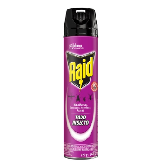 Insecticida Raid Aerosol Todo Insecto 360 cc