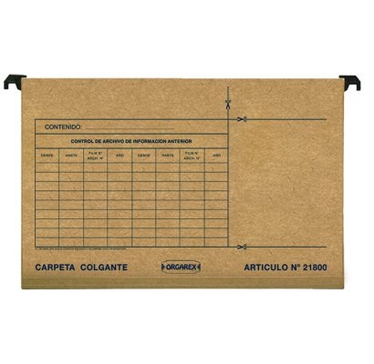 Carpeta Colgante Orgarex 21800 Plástica