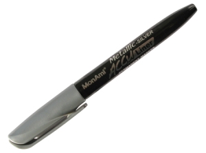 MARCADOR MON-AMI ACCU LINER METALIZADO PLATEADO