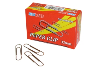 CLIPS METALICO 33MM SELLOFFICE 100 UD