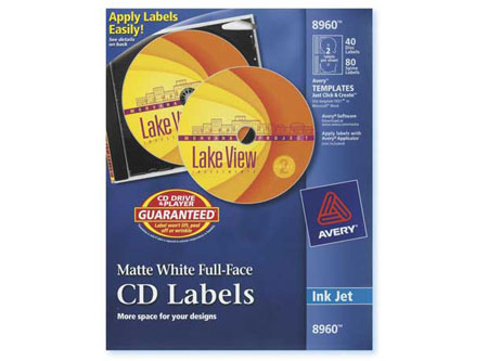 ETIQUETA AVERY 8960 CD BLANCO MATTE 40UD INKJET