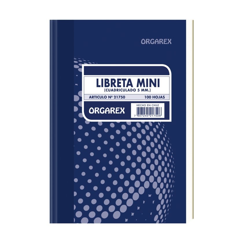 Libreta de Apuntes Orgarex Mini 5 mm 100 Hojas