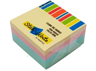 Nota Adhesiva Stick & Write 4 Colores Pastel 400 Hojas 76x76 mm