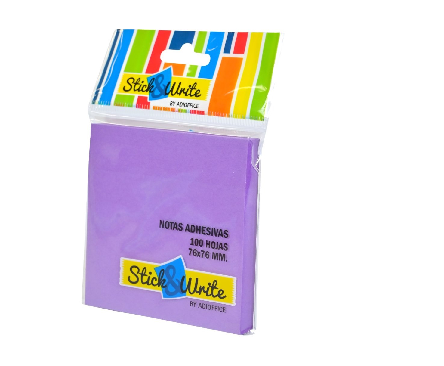 Nota Adhesiva Stick & Write Lila 100 Hojas 76x76 mm