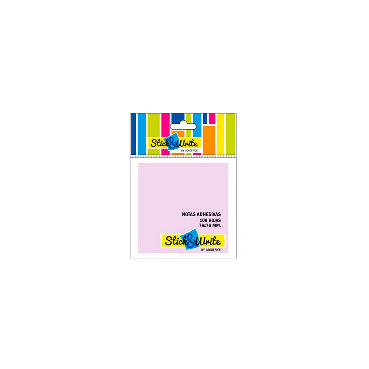 Nota Adhesiva Stick & Write Rosado 100 Hojas 76x76 mm