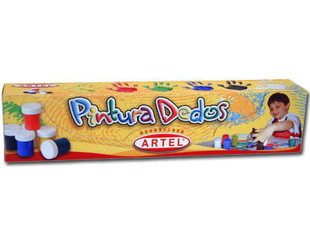 PINTURA AL DEDO 6 COLORES ARTEL 28 ML.
