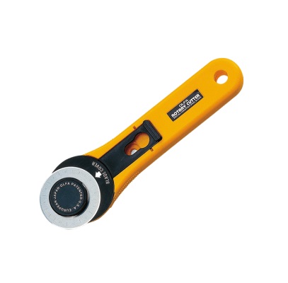 CUCHILLO CIRCULAR ROTATIVO OLFA RTY-2G AMARILLO. NEGRO