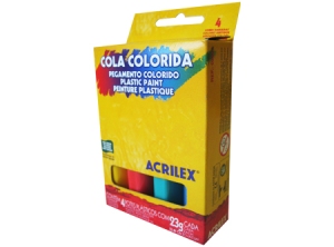 COLA COLORIDA 4 COLORES ACRILEX