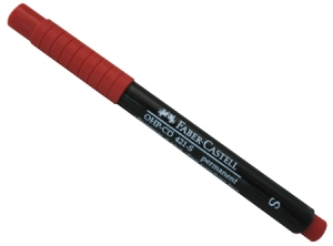 MARCADOR DE CD FABER 421-S 0.7 ROJO