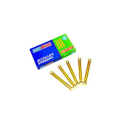Accoclips Selloffice Fastener Dorado 50 Unidades