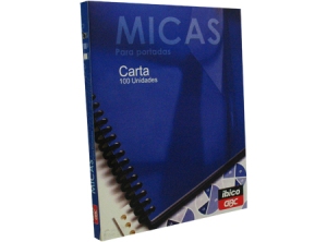 MICA ENCUAD CARTA IBICO LISA HUMO-GRIS 100 UD