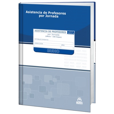 Libro de Asistencia de Profesores Buho Por Jornada Nº2012 100 Hojas