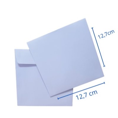 Sobre para CD Teknofas 12.5x12.5 Sin Ventana Blanco 25 Unidades