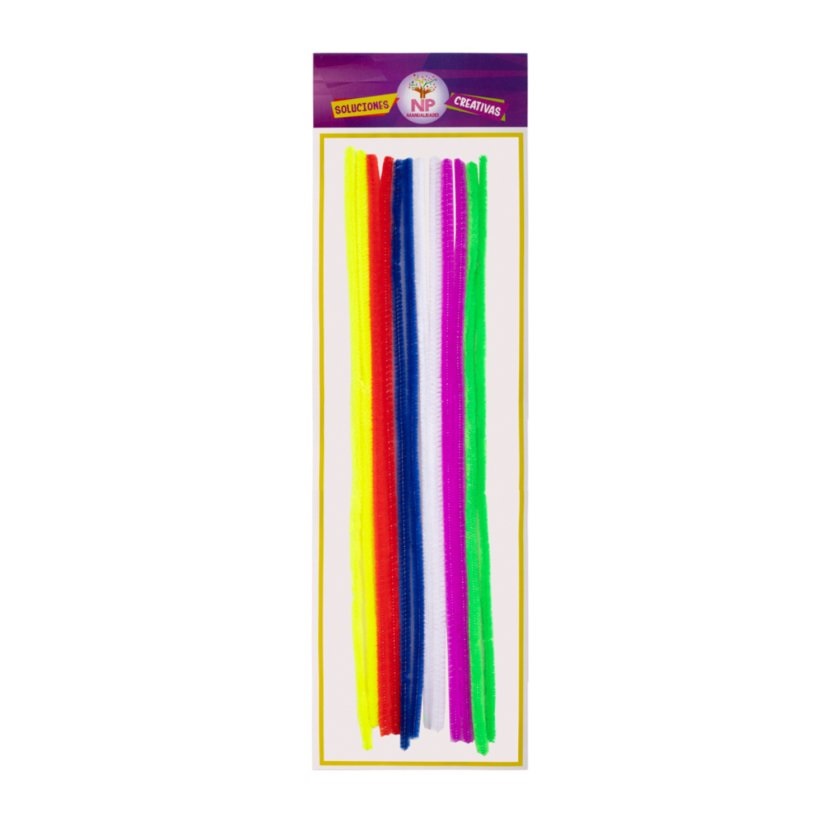 LIMPIA PIPAS NP MANUALIDADES PAQUETE DE 12 COLORES