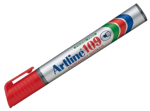 MARCADOR ARTLINE 109R P.BISC. RECARGABLE ROJO