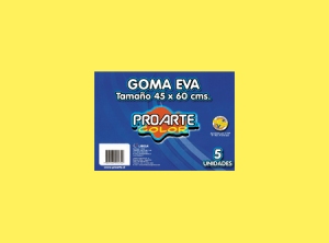 GOMA EVA PLIEGO AMARILLO 40 X 60 X 1 UNID.