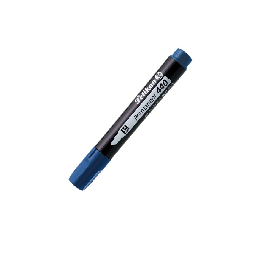 Marcador Permanente Pelikan 440 Punta Biselada Azul