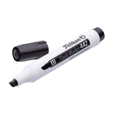 Plumón Pizarra Pelikan 442 Punta Biselada Negro