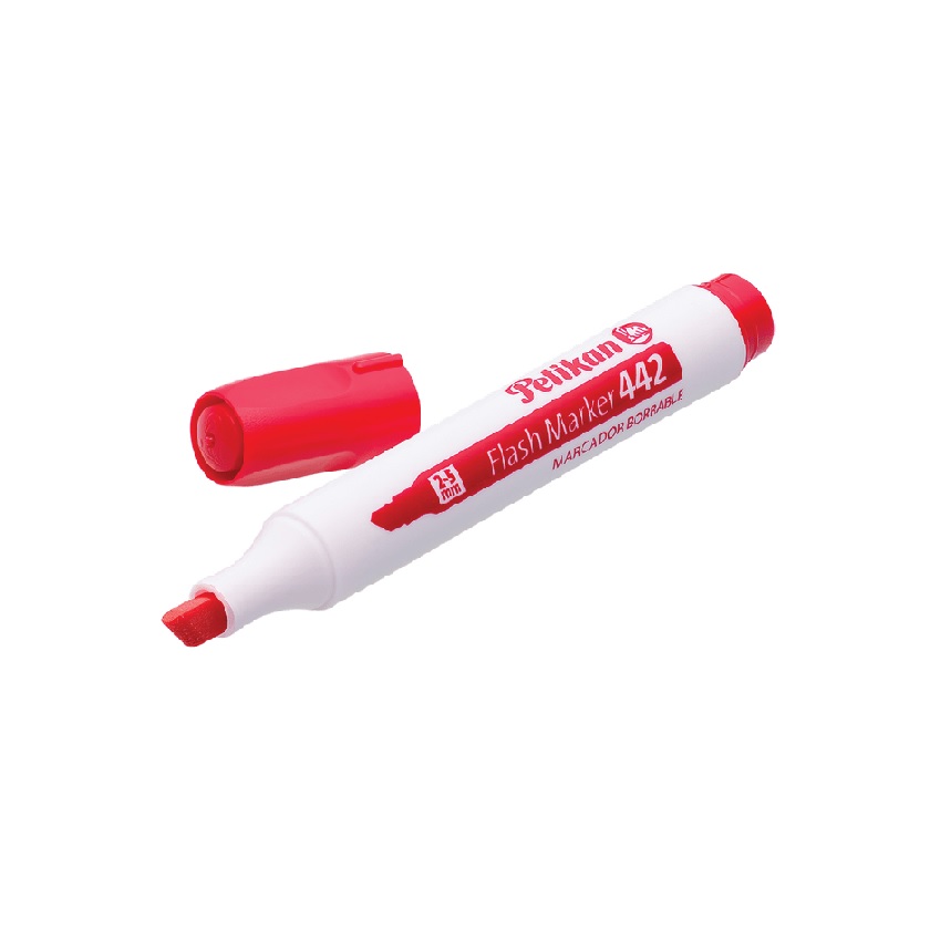 Plumón Pizarra Pelikan 442 Punta Biselada Rojo