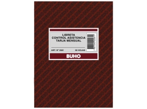 LIBRETA TARJA 50 HOJAS BUHO 2581