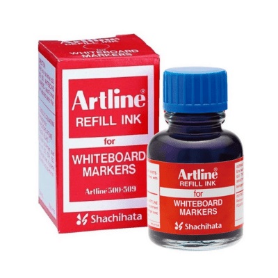 Tinta Artline para Plumón de Pizarra 20 cc Azul