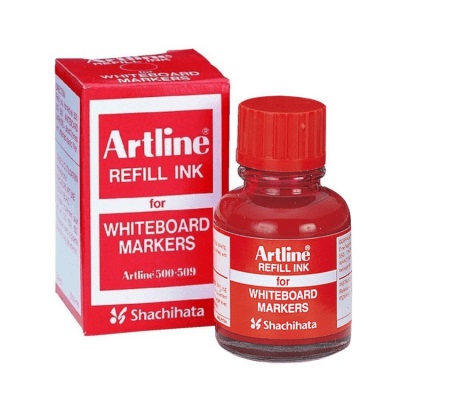 Tinta Artline para Plumón de Pizarra 20 cc Rojo