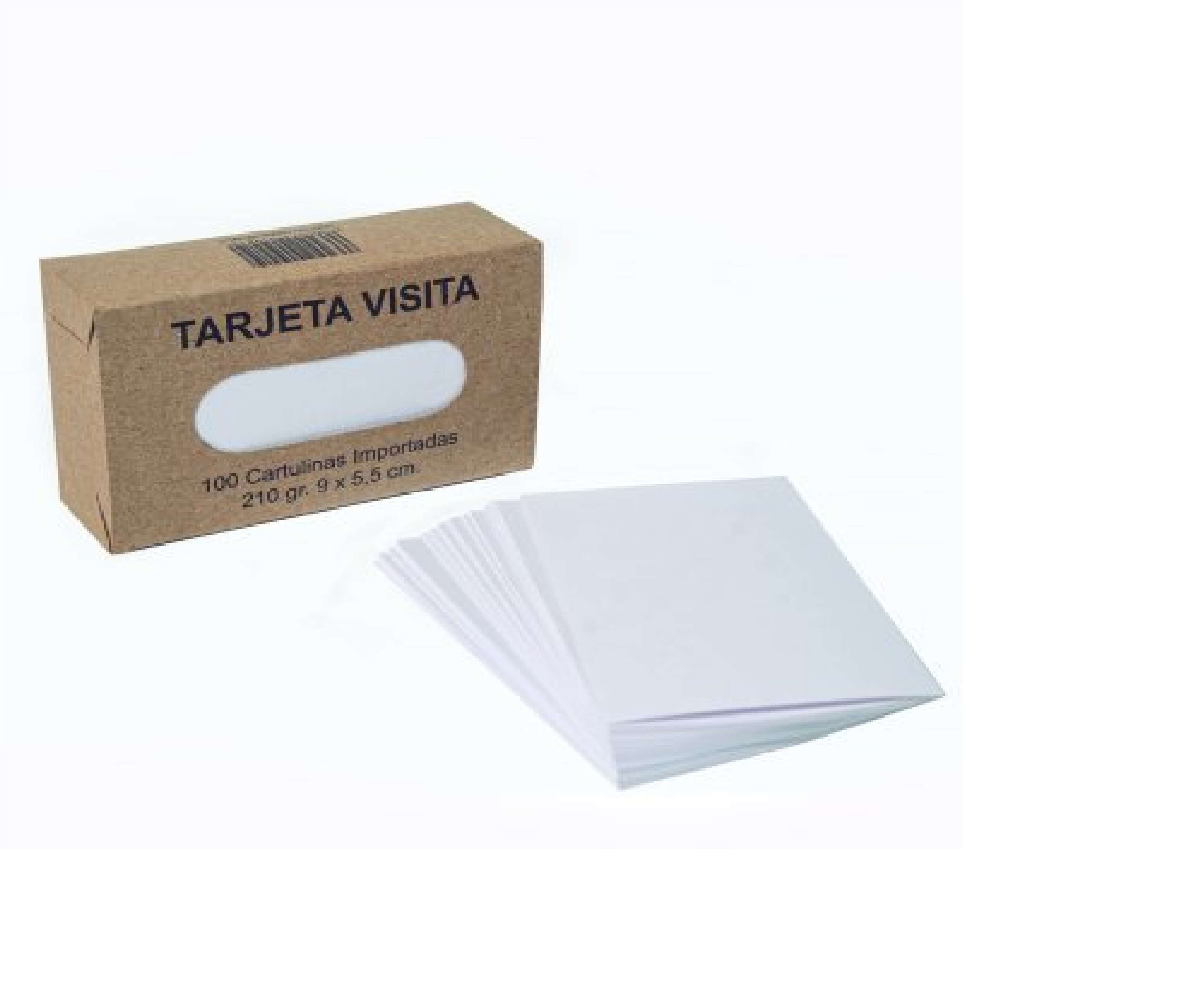 Tarjeta Visita J.S. 9x5.5 cm 225 g Blanca 100 Unidades