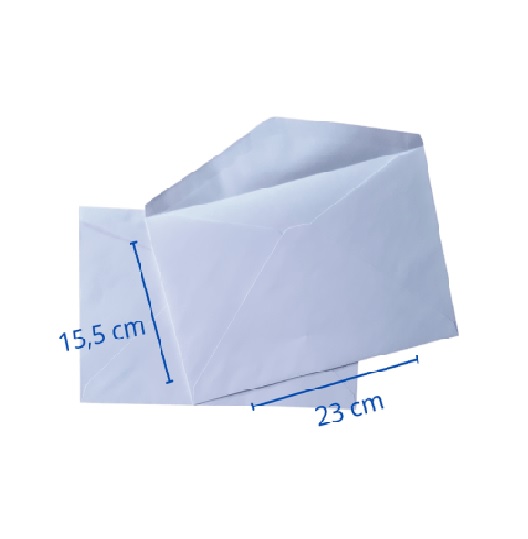 Sobre 1/2 Carta Teknofas 80 g Blanco 50 Unidades