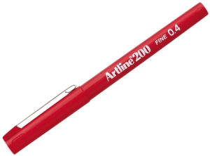 LAPIZ FIBRA 0.4 ARTLINE 200 ROJO
