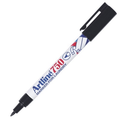 Marcador Permanente Artline para Ropa 750 Negro