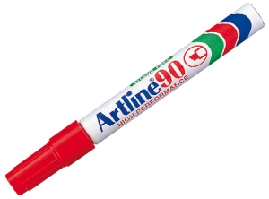 MARCADOR ARTLINE 090 PTA BIS ROJO