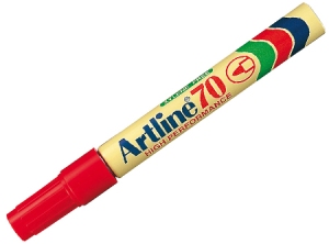MARCADOR ARTLINE 070 ROJO PUNTA REDONDA