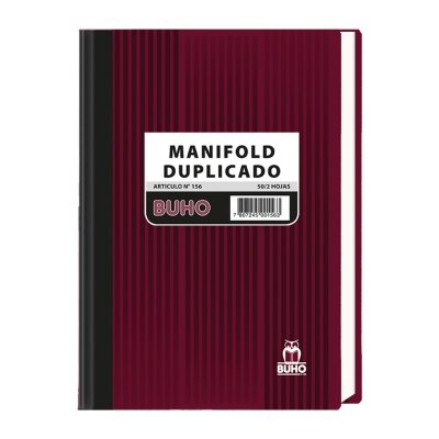 Libreta Manifold Buho Duplicado N° 156 50 Hojas
